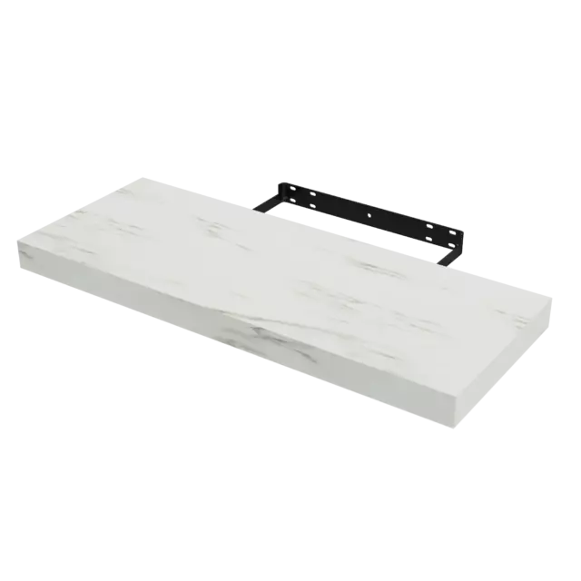 Полка настенная Spaceo White Marble 60x23.5 см МДФ цвет белый мрамор — изображение 2
