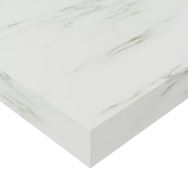 Полка настенная Spaceo White Marble 60x23.5 см МДФ цвет белый мрамор — изображение 3