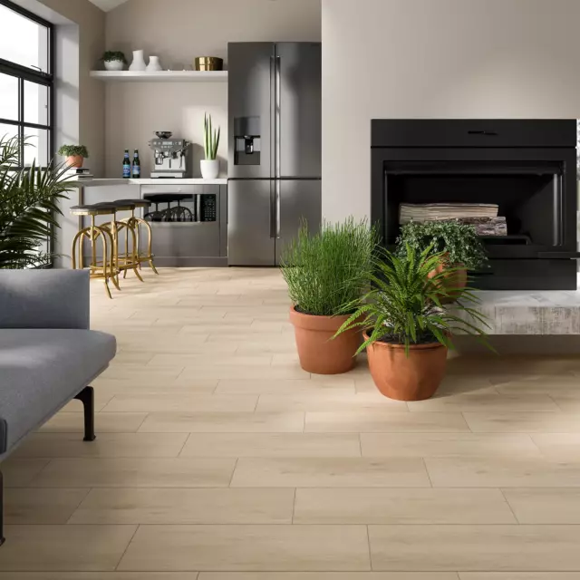 Глазурованный керамогранит Cersanit Stockholm 18.5x59.8x0.75 см 1.216 м² матовый цвет бежевый — изображение 6
