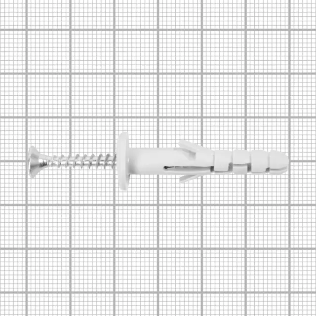 Дюбель с широким фланцем Standers PND 6F 6x40 мм, с шурупом 4x40 мм, нейлон, 10 шт. — изображение 5