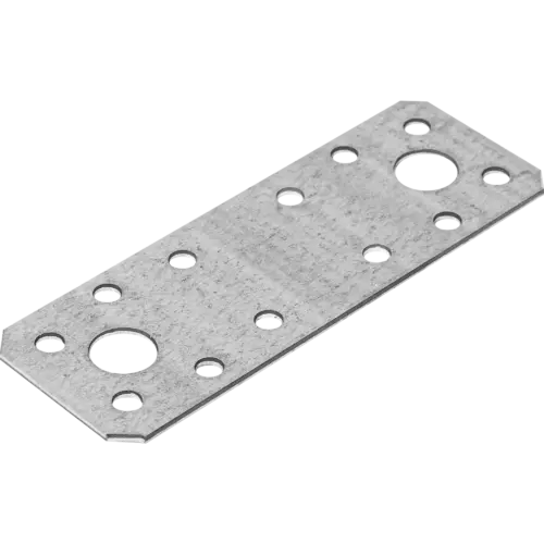 Пластина крепежная КР 100x35x1.8 оцинкованная сталь цвет серебро