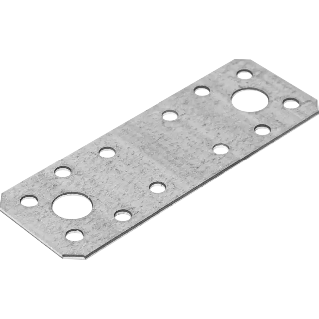 Пластина крепежная КР 100x35x1.8 оцинкованная сталь цвет серебро