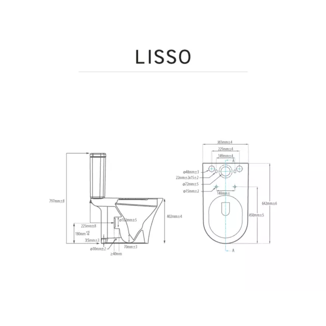 Унитаз-компакт Sensea Lisso универсальный выпуск двойной слив — изображение 15