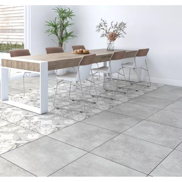 Керамогранит LB Ceramics Цементо 45x45x0.8 см 1.62 м² матовый цвет серый — изображение 8