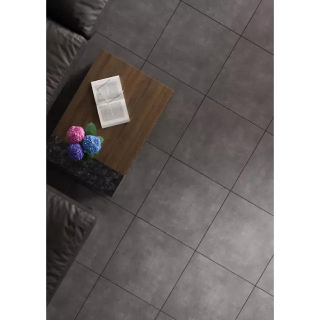 Глазурованный керамогранит Ceramente Stellare Cement Pro 60x60x0.95 см 1.44 м² матовый цвет темно-серый — изображение 7