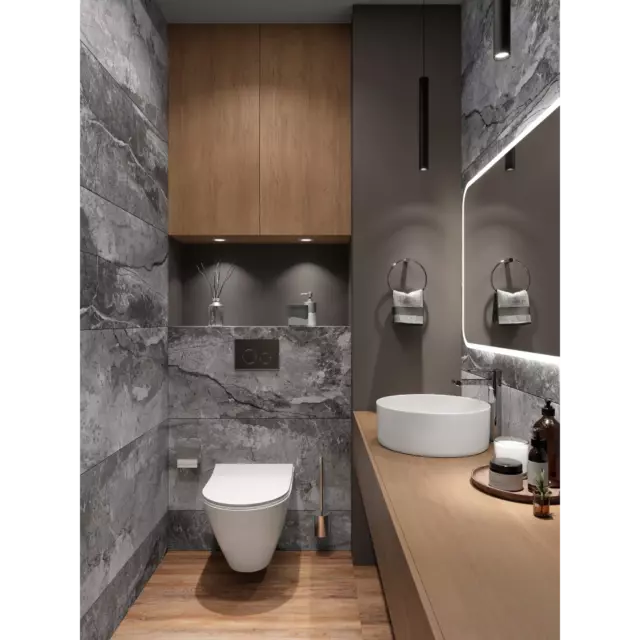 Глазурованный керамогранит Cersanit Energy 44.8x89.8x0.8 см 1.206 м² матовый цвет серый — изображение 5