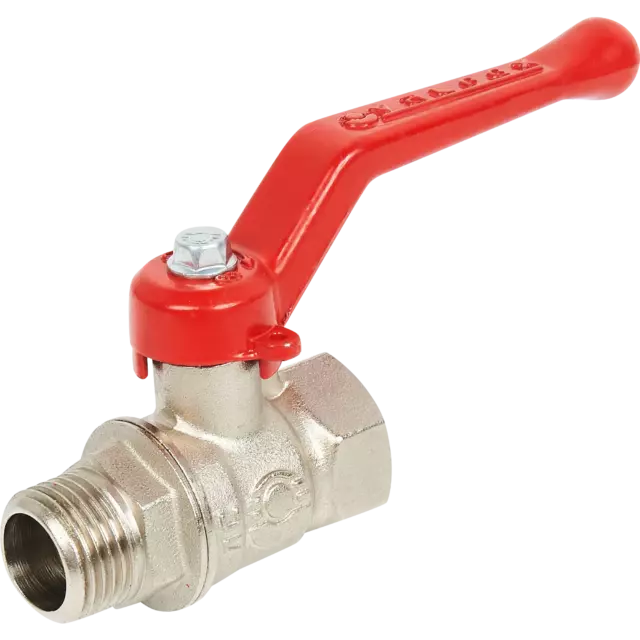 Кран шаровой прямой Valfex DN15 PN24 1/2' ВР/НР ручка флажок латунь