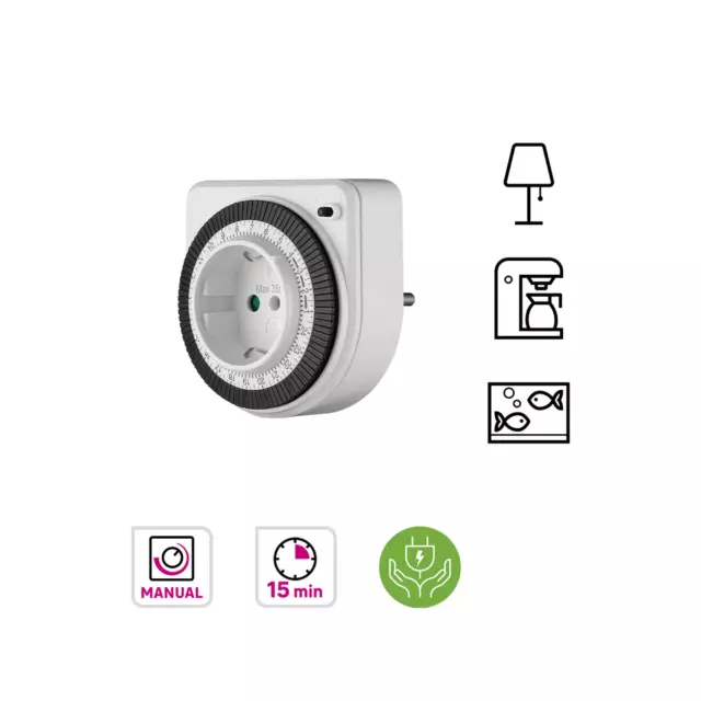 Таймер механический Lexman 3500 Вт IP20 компактный — изображение 5