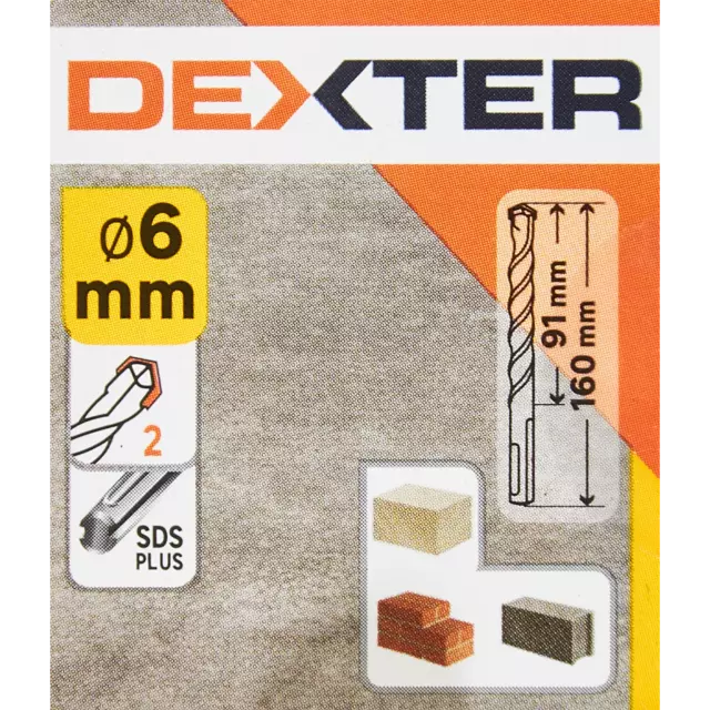 Бур по бетону SDS-plus Dexter FD-A0108 6x160 мм — изображение 5