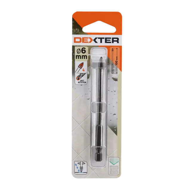 Сверло копьевидное по керамике и стеклу Dexter 133-00292 6 мм — изображение 5