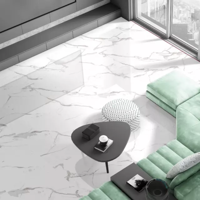 Керамогранит Arcadia Ceramica Statuario Mires 60x60x0.9 см 1.44 м² глянцевый цвет белый