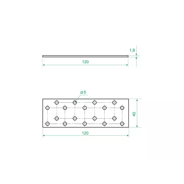 Пластина соединительная PS 120x40x1.8 — изображение 4