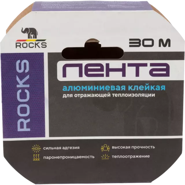 Лента алюминиевая самоклеящаяся Rocks 50 мм x 30 м — изображение 5