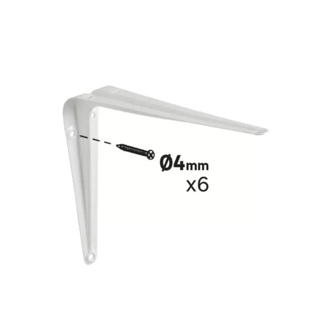Кронштейн Normo 15x20 см нагрузка до 15 кг цвет белый — изображение 4