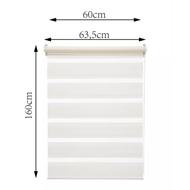 Штора рулонная день-ночь Inspire Peter 60x160 см экрю — изображение 3