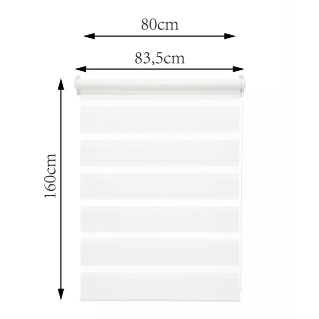 Штора рулонная день-ночь Inspire Peter 80x160 см белая — изображение 4