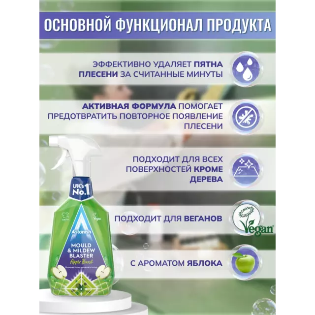 Средство для удаления плесени и грибка Astonish 750 мл — изображение 5