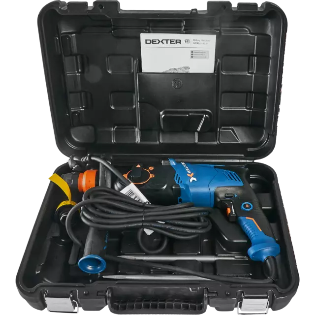Перфоратор сетевой SDS-plus Dexter 5 800RH2-30.51, 800 Вт, 2.9 Дж — изображение 6