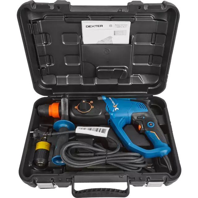 Перфоратор сетевой SDS-plus Dexter 5 1100RH2-40.51, 1100 Вт, 3.3 Дж — изображение 7