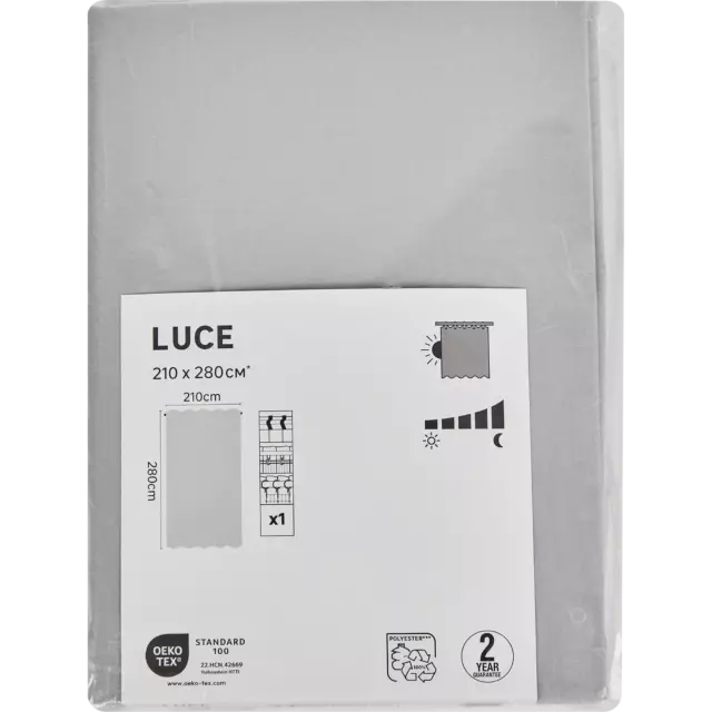 Штора на ленте блэкаут Luce 210x280 см цвет серый Granit 3 — изображение 8