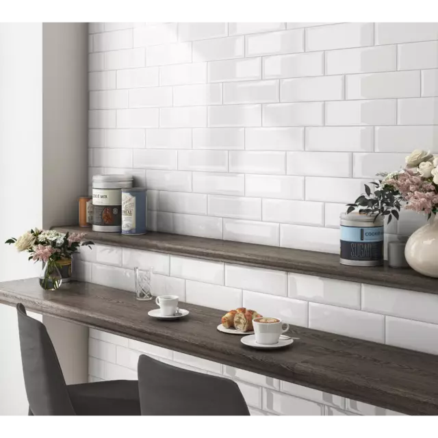 Плитка настенная Kerama Marazzi Аккорд 8.5x28.5 см 0.97 м² глянцевая цвет белый — изображение 5