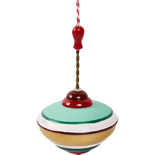 Елочная игрушка Волчок 12x7.4 цвет разноцветный