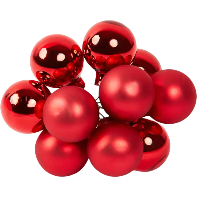 Елочная игрушка Шар 4x8 цвет красный 10 шт. — изображение 4