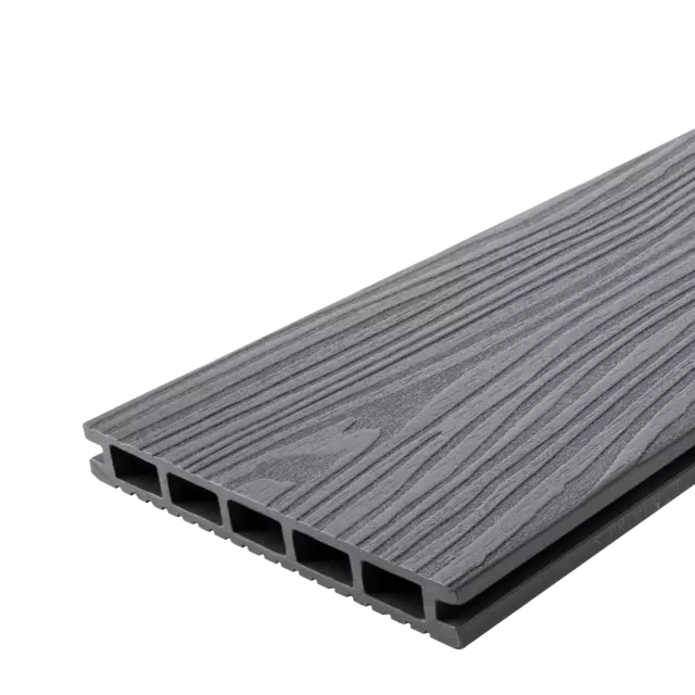 Террасная доска ДПК T-Decks цвет Серый 150x20x3000 мм двусторонняя вельвет/структура древесины 0.45 м²