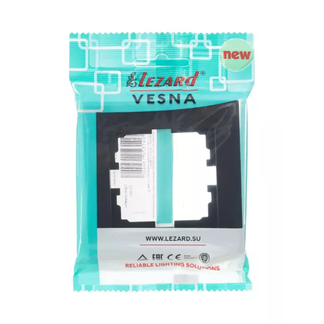 Рамка для розеток и выключателей Lezard Vesna 742-4200-146 1 пост цвет черный матовый — изображение 5