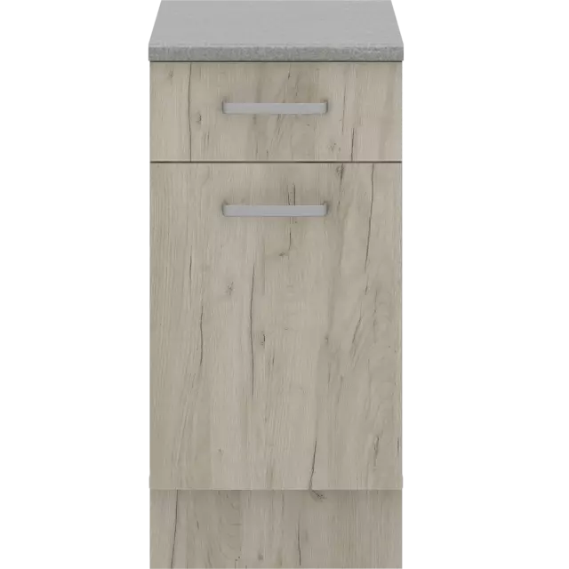 Кухонный шкаф напольный с ящиком Дейма темная 40x85x60 см ЛДСП цвет коричневый — изображение 5