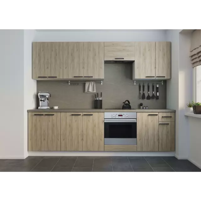 Кухонный шкаф напольный с ящиком Дейма темная 40x85x60 см ЛДСП цвет коричневый — изображение 11