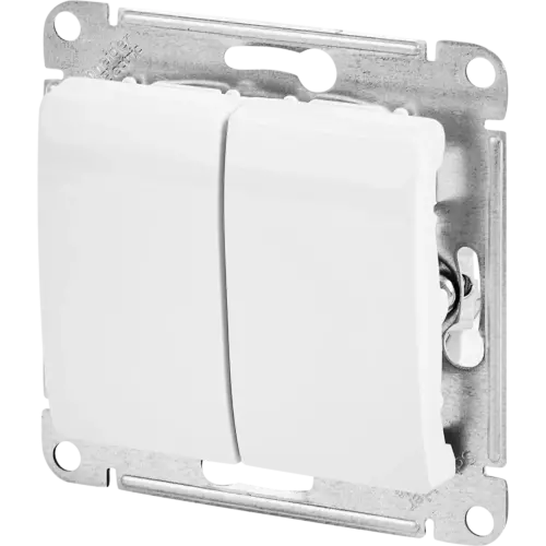 Выключатель встраиваемый Schneider Electric Glossa 2 клавиши цвет белый