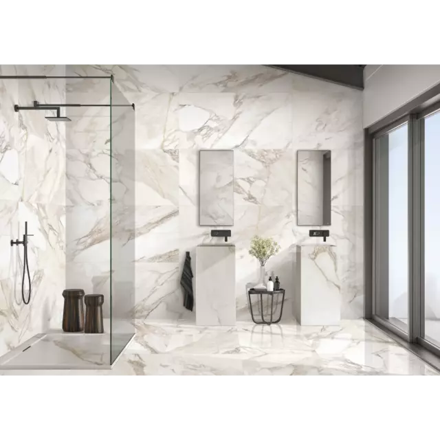 Керамогранит Arcadia Ceramica Aurora 60x120x0.9 см 1.44 м² глянцевый цвет бежевый — изображение 6
