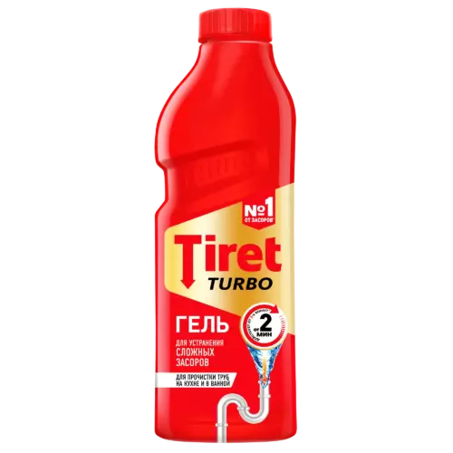 Гель для удаления засоров в трубах Tiret Turbo 1 л