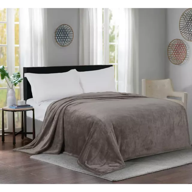 Плед Inspire Flandria 200x220 см микрофибра цвет серо-коричневый Fossil 3 — изображение 4