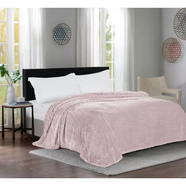 Плед Line 150x200 см велсофт цвет розовый Bohemia 6 — изображение 4