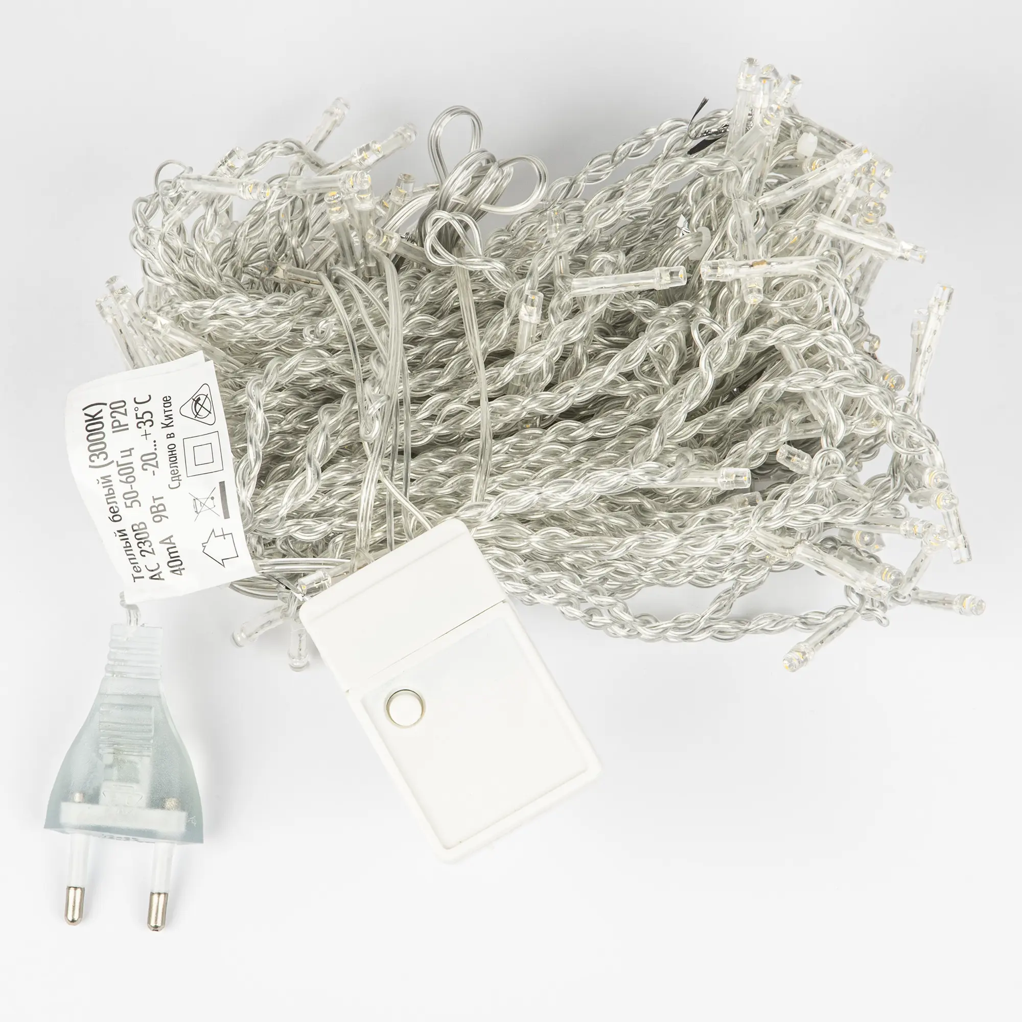 Гирлянда светодиодная занавес Uniel электрическая 3x2 м разноцветный свет 8 режимов 160 ламп цвет прозрачный — изображение 5