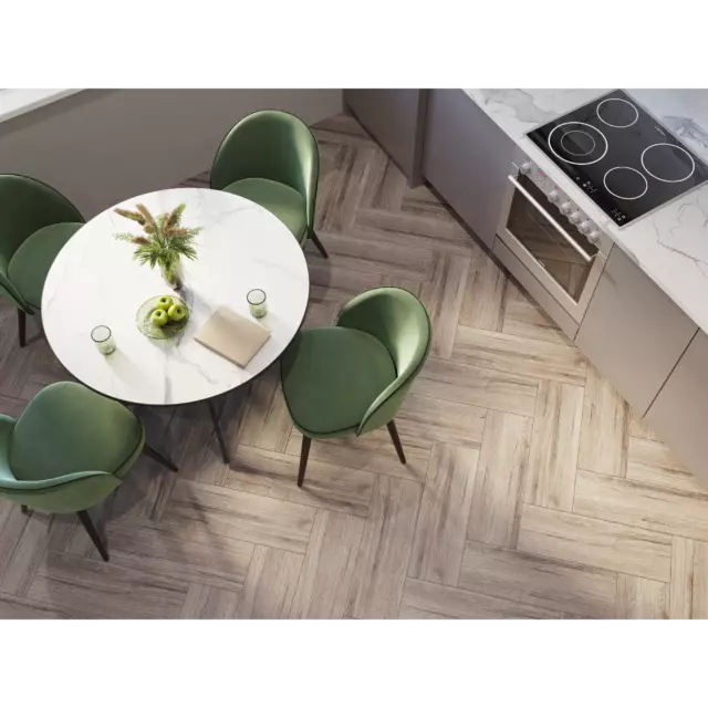 Глазурованный керамогранит LB Ceramics Маттоне 19.9x60.3x0.85 см 0.96 м² матовый цвет дерево — изображение 6