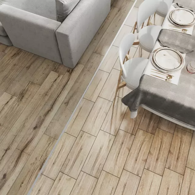 Глазурованный керамогранит LB Ceramics Маттоне 19.9x60.3x0.85 см 0.96 м² матовый цвет дерево — изображение 8