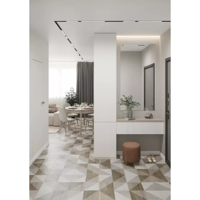 Керамогранит LB Ceramics Тимбер 45x45 см 1.62 м² матовый цвет серый — изображение 5