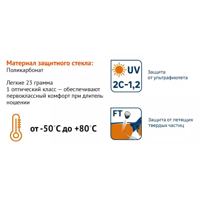 Очки защитные открытые Dexter 11540LMD прозрачные — изображение 5
