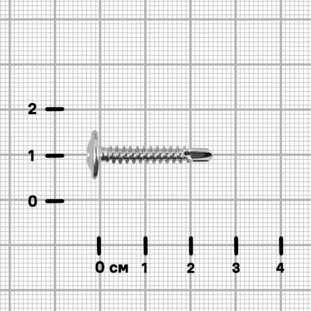 Саморезы по металлу Standers с пресс-шайбой со сверлом оцинкованные 4.2x25 40 шт. — изображение 3