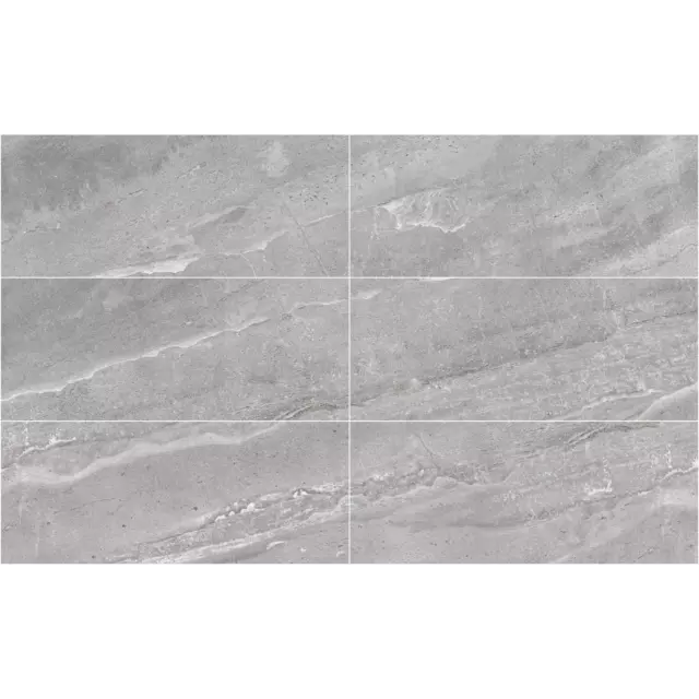 Плитка настенная Gracia Ceramica Fog 25x60 см 1.2 м² матовая с sugar эффектом цвет темно-серый — изображение 3