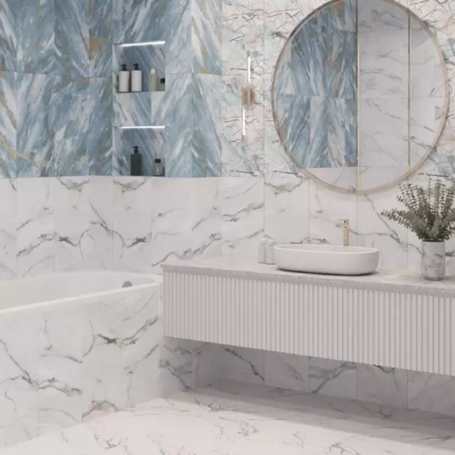 Плитка настенная Axima Байкал 30x60 см 1.62 м² матовая цвет светлый мрамор