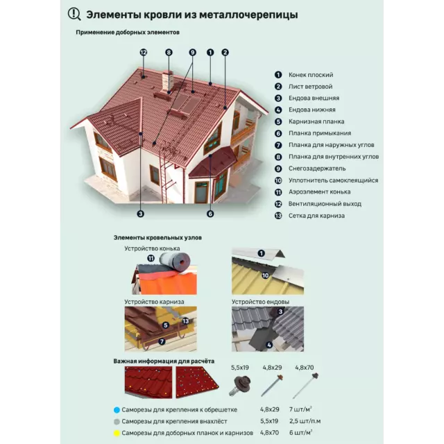 Металлочерепица 0.5 мм 2250x1180 мм RAL 8017 коричневый — изображение 6