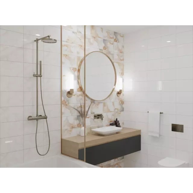 Плитка настенная Axima Малави 20x30 см 1.44 м² глянцевая цвет белый — изображение 5