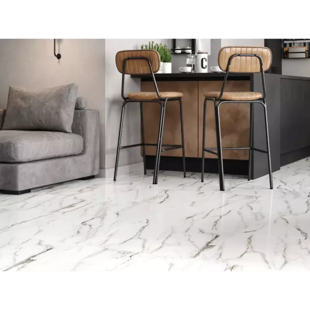 Глазурованный керамогранит Gracia Ceramica Prime PG01 60x60 см 1.44 м² матовый цвет белый — изображение 3