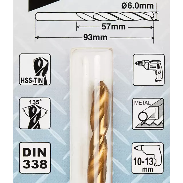 Сверло спиральное по металлу HSS-TiN Makita D-64107 6x93 мм — изображение 5