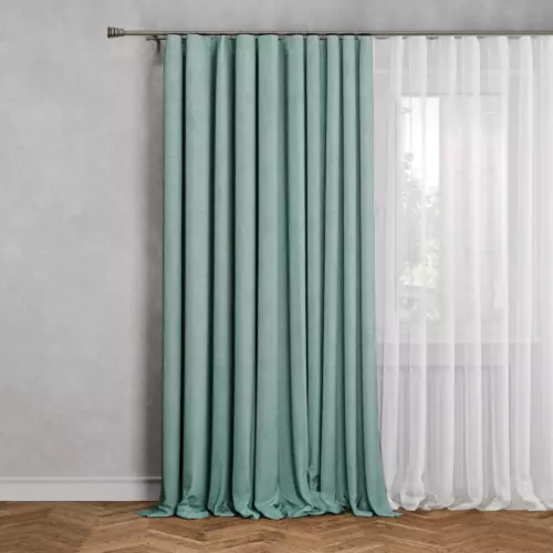 Штора на ленте Inspire Mataro 200x280 см цвет бирюзовый
