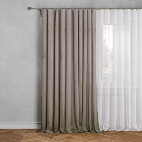 Штора на ленте Inspire Benisa 200x280 см цвет бежевый